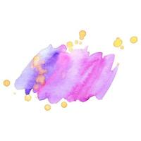 Colorful abstract watercolor stain with splashes and spatters. Modern creative background for trendy design. Vector illustration.