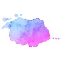 Abstract isolated colorful vector watercolor stain. Grunge element for paper design