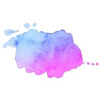 Abstract isolated colorful vector watercolor stain. Grunge element for paper design