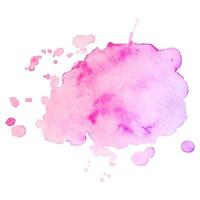 Abstract isolated colorful vector watercolor stain. Grunge element for paper design