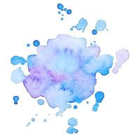 Abstract isolated colorful vector watercolor stain. Grunge element for paper design