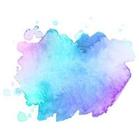 Abstract isolated colorful vector watercolor stain. Grunge element for paper design. Watercolor splash.