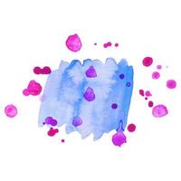 Abstract isolated colorful vector watercolor stain. Grunge element for paper design