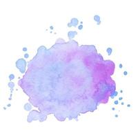 Abstract isolated colorful vector watercolor stain. Grunge element for paper design