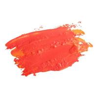 Acrylic paint smear, texture of lipstick isolated on white background. vector