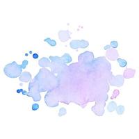 Abstract isolated colorful vector watercolor stain. Grunge element for paper design