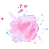 Abstract isolated colorful vector watercolor stain. Grunge element for paper design