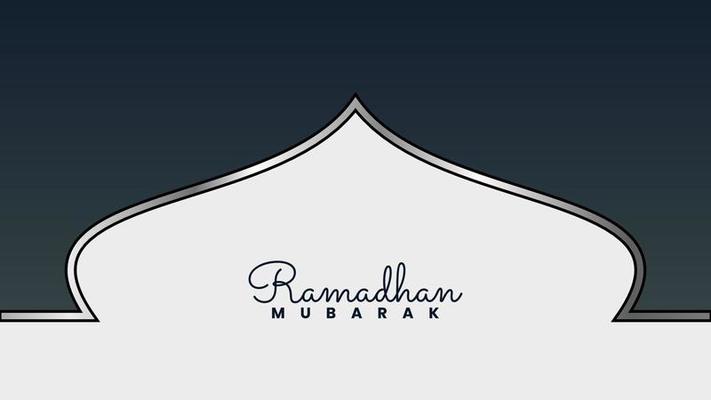 Ramadhan mubarak silver metalic modern background