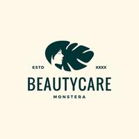 Beauty care badge logo design vector illustration