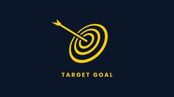 Target goal flat illustration vector