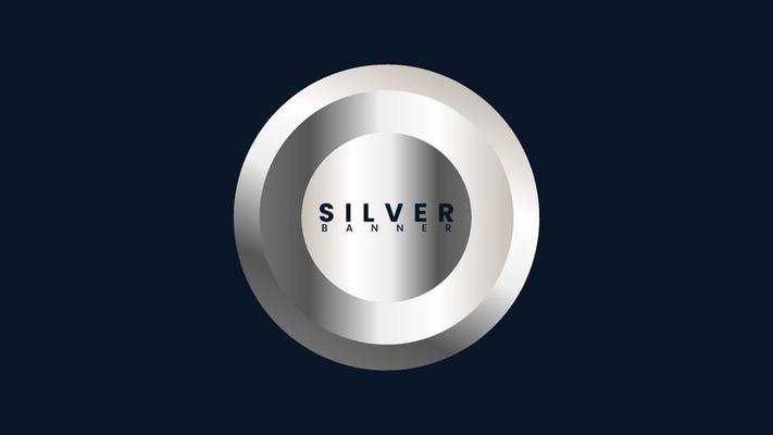 Banner silver metalic modern background
