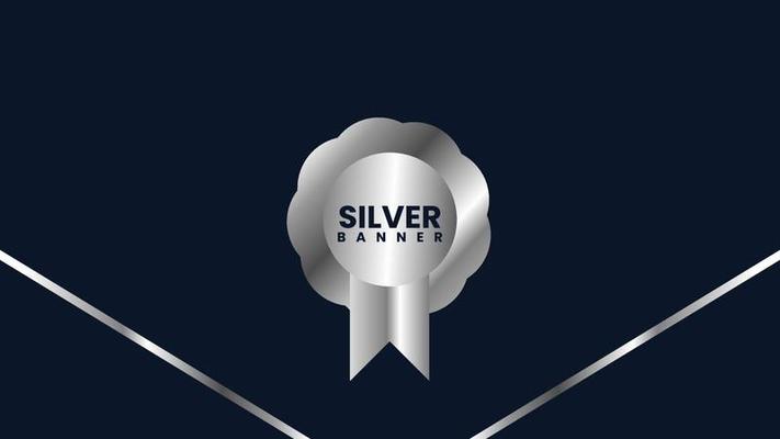 Banner silver metalic modern background