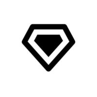 icono de piedra preciosa o logotipo símbolo de signo aislado ilustración vectorial vector