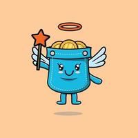 Cute Cartoon pocket character in the form of fairy vector