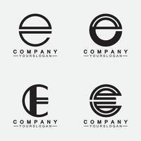 Letter E logo icon design template vector