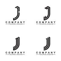 Creative abstract monogram Letter J logo icon design vector