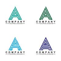 Letter A  Monogram Logo Design, Brand Identity Logos Designs Vector Illustration Template