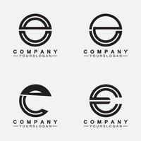 Letter E logo icon design template vector