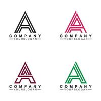 Letter A  Monogram Logo Design, Brand Identity Logos Designs Vector Illustration Template