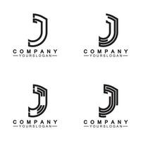 Creative abstract monogram Letter J logo icon design vector