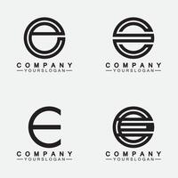 Letter E logo icon design template vector