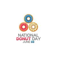 vector graphic of national donut day good for national donut day celebration. flat design. flyer design.flat illustration.