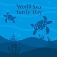 vector graphic of world sea turtle day good for world sea turtle day celebration. flat design. flyer design.flat illustration.