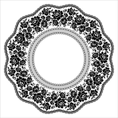 Ornamental round lace pattern