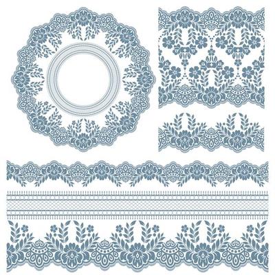 Vector Floral Frame Set