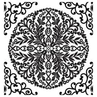 Ornamental round lace pattern vector