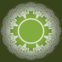 Ornamental round lace pattern vector