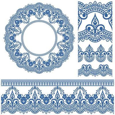 Vector Floral Frame Set