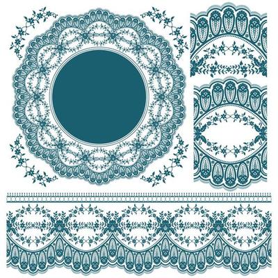 Vector Floral Frame Set