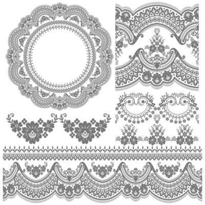 Vector Floral Frame Set