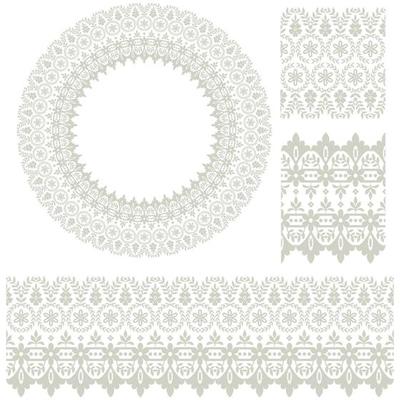 Vector Floral Frame Set