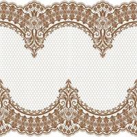 Lace seamless pattern with flowers vector