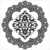 Ornamental round lace pattern vector