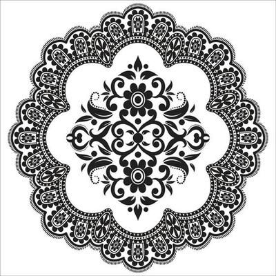 Ornamental round lace pattern