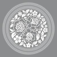 Ornamental round lace pattern vector