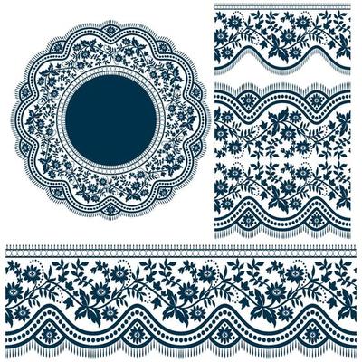 Vector Floral Frame Set