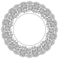 Ornamental round lace pattern vector