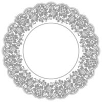 Ornamental round lace pattern vector