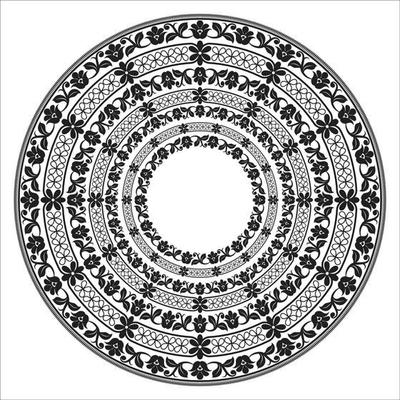 Ornamental round lace pattern