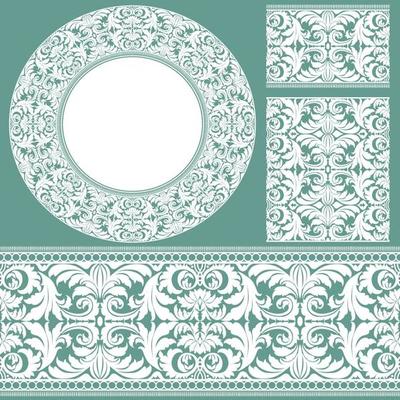 Vector Floral Frame Set