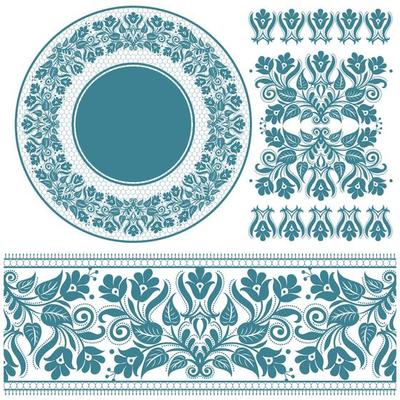 Vector Floral Frame Set