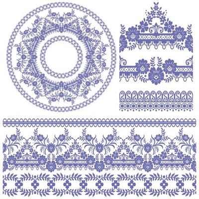 Vector Floral Frame Set