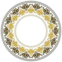 Ornamental round lace pattern vector