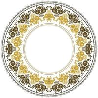 Ornamental round lace pattern vector