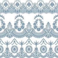 Seamless lace set vector