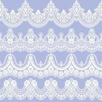 Seamless lace set vector